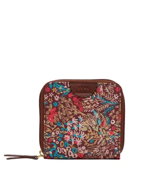 TEAL BY CHUMBAK Women Floral Printed Canvas Zip Around Wallet
