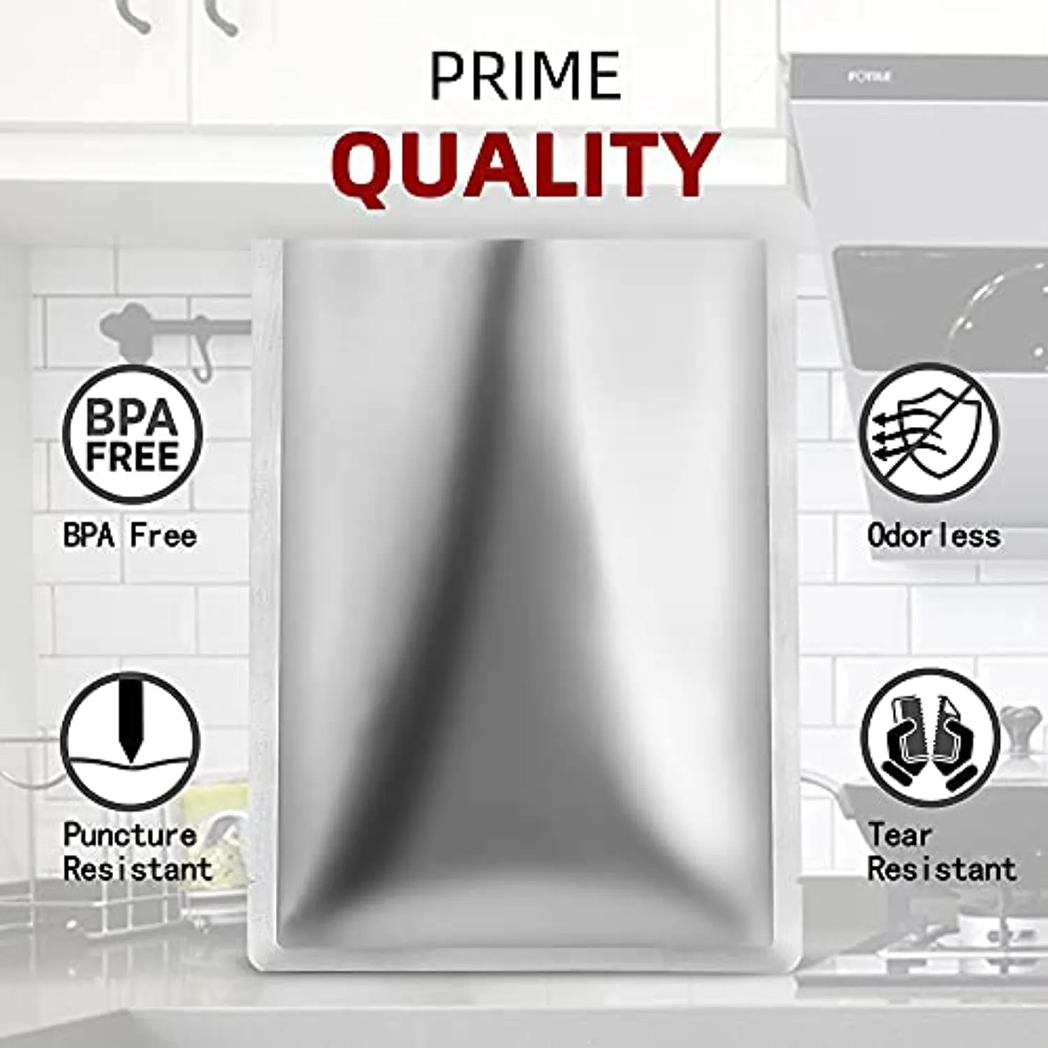 TEKUNLIMITED 20 Pk 5 GALLON Mylar Bags and 20 x 2000cc Oxygen Absorbers Mylar Bags for Food Storage for Grains, Wheat, Rice, Pasta, Dog And Cat Food, Dry Aging Bags for Meat - Long Term Food Storage with Oxy-Sorb