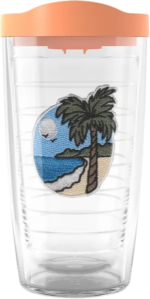 Tervis A Day In The Tropics Made in USA Double Walled Insulated Tumbler Travel Cup Keeps Drinks Cold & Hot, 16oz, Morning