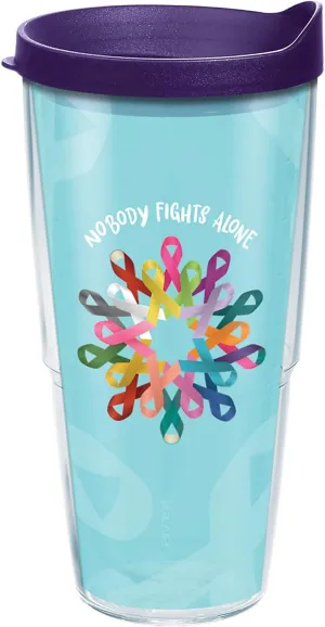 Tervis American Cancer Society - Ribbons Made in USA Double Walled Insulated Tumbler Travel Cup Keeps Drinks Cold & Hot, 24oz, Classic