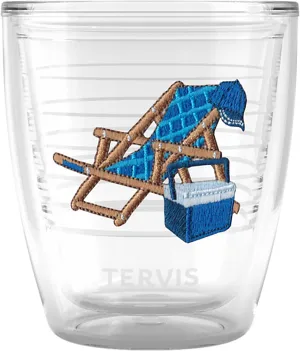 Tervis Barefoot Beach Collection Cool Blue Cooler Made in USA Double Walled Insulated Tumbler Travel Cup Keeps Drinks Cold & Hot, 12oz, Cool Blue Cooler