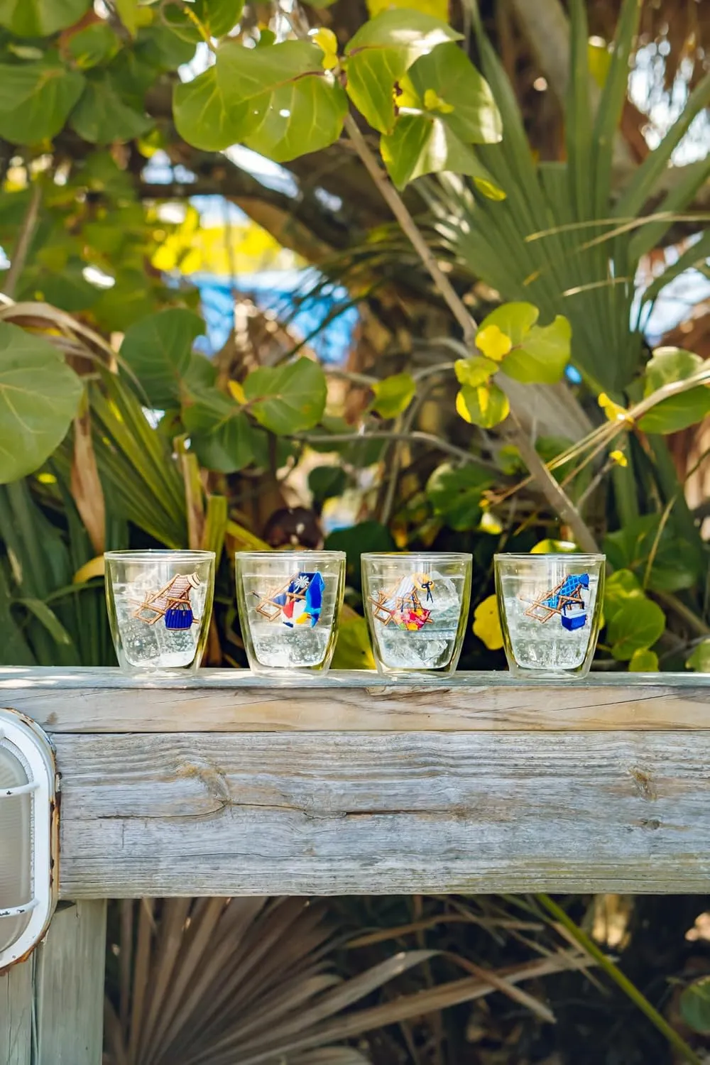 Tervis Barefoot Beach Collection Made in USA Double Walled Insulated Tumbler Travel Cup Keeps Drinks Cold & Hot, 12oz - 4pk, Classic