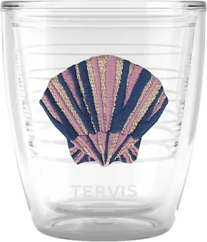Tervis Beachcomber Collection Scallop Shell Made in USA Double Walled Insulated Tumbler Travel Cup Keeps Drinks Cold & Hot, 12oz, Scallop Shell