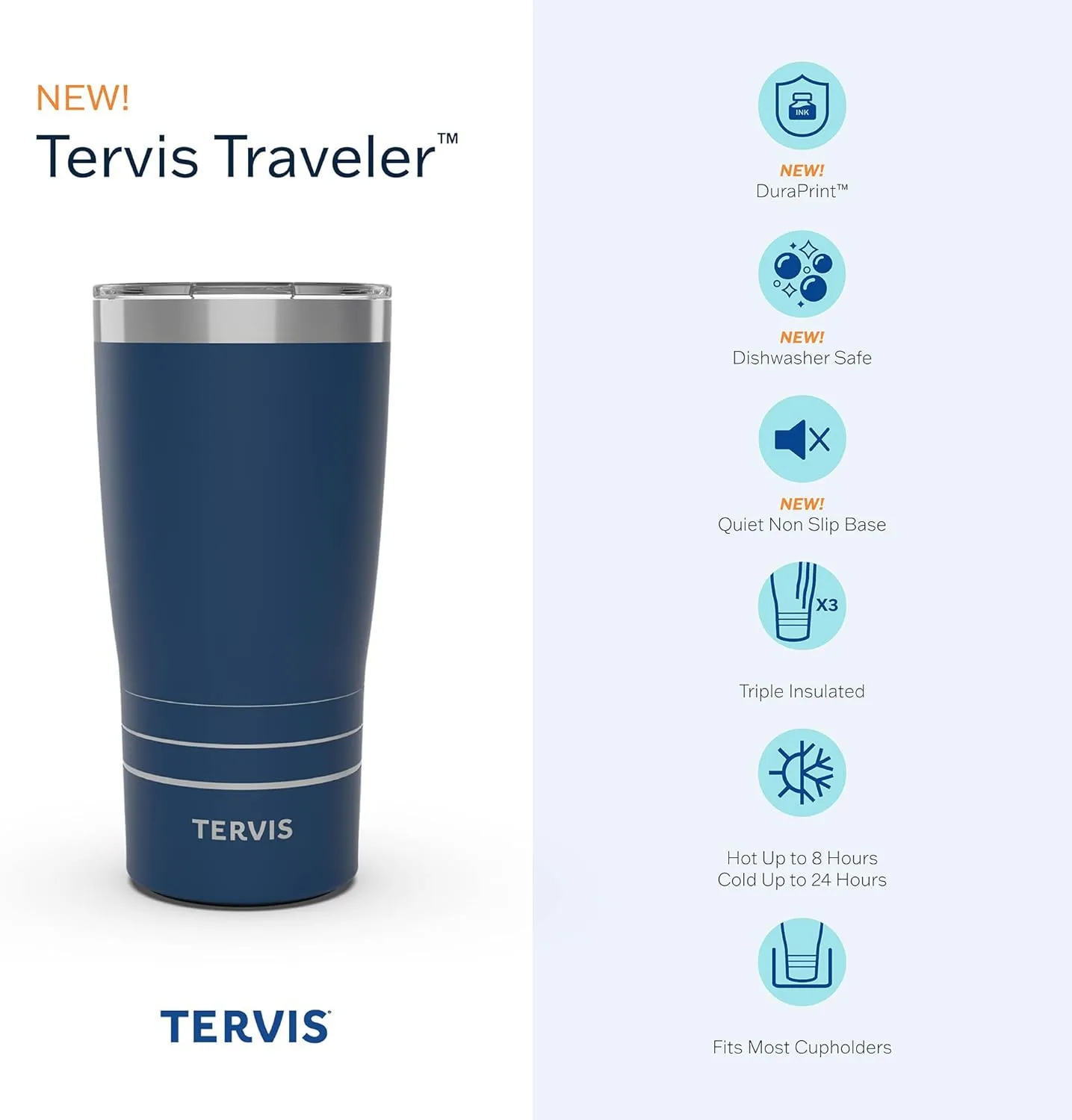 Tervis Marble-Alexandrite Insulated Tumbler, 20oz, Stainless Steel
