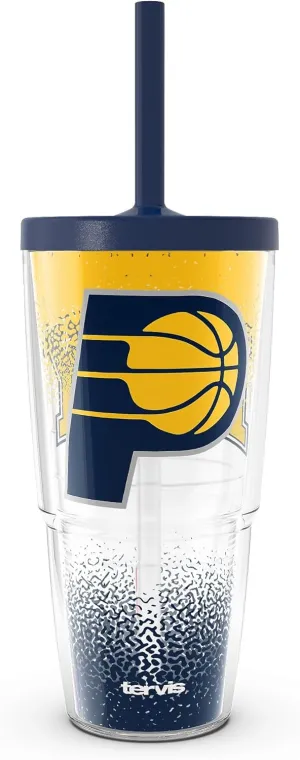 Tervis NBA Indiana Pacers - Defend Made in USA Double Walled Insulated Tumbler Travel Cup Keeps Drinks Cold & Hot, 24oz with Straw Lid, Classic