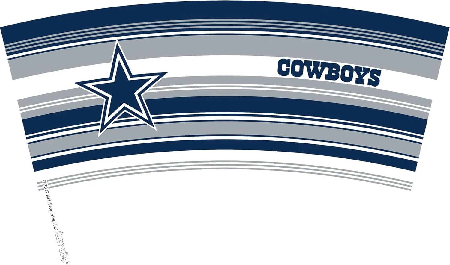 Tervis NFL Dallas Cowboys - Hype Stripes Made in USA Double Walled Insulated Tumbler Travel Cup Keeps Drinks Cold & Hot, 16oz, Classic