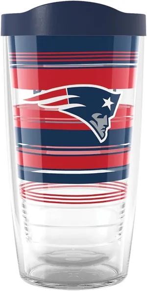 Tervis NFL New England Patriots - Hype Stripes Made in USA Double Walled Insulated Tumbler Travel Cup Keeps Drinks Cold & Hot, 16oz, Classic