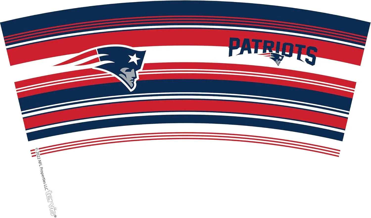 Tervis NFL New England Patriots - Hype Stripes Made in USA Double Walled Insulated Tumbler Travel Cup Keeps Drinks Cold & Hot, 16oz, Classic
