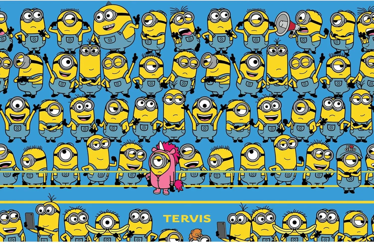 Tervis Traveler Despicable Me: Minionmania Triple Walled Insulated Tumbler Travel Cup Keeps Drinks Cold & Hot, 30oz, Stainless Steel