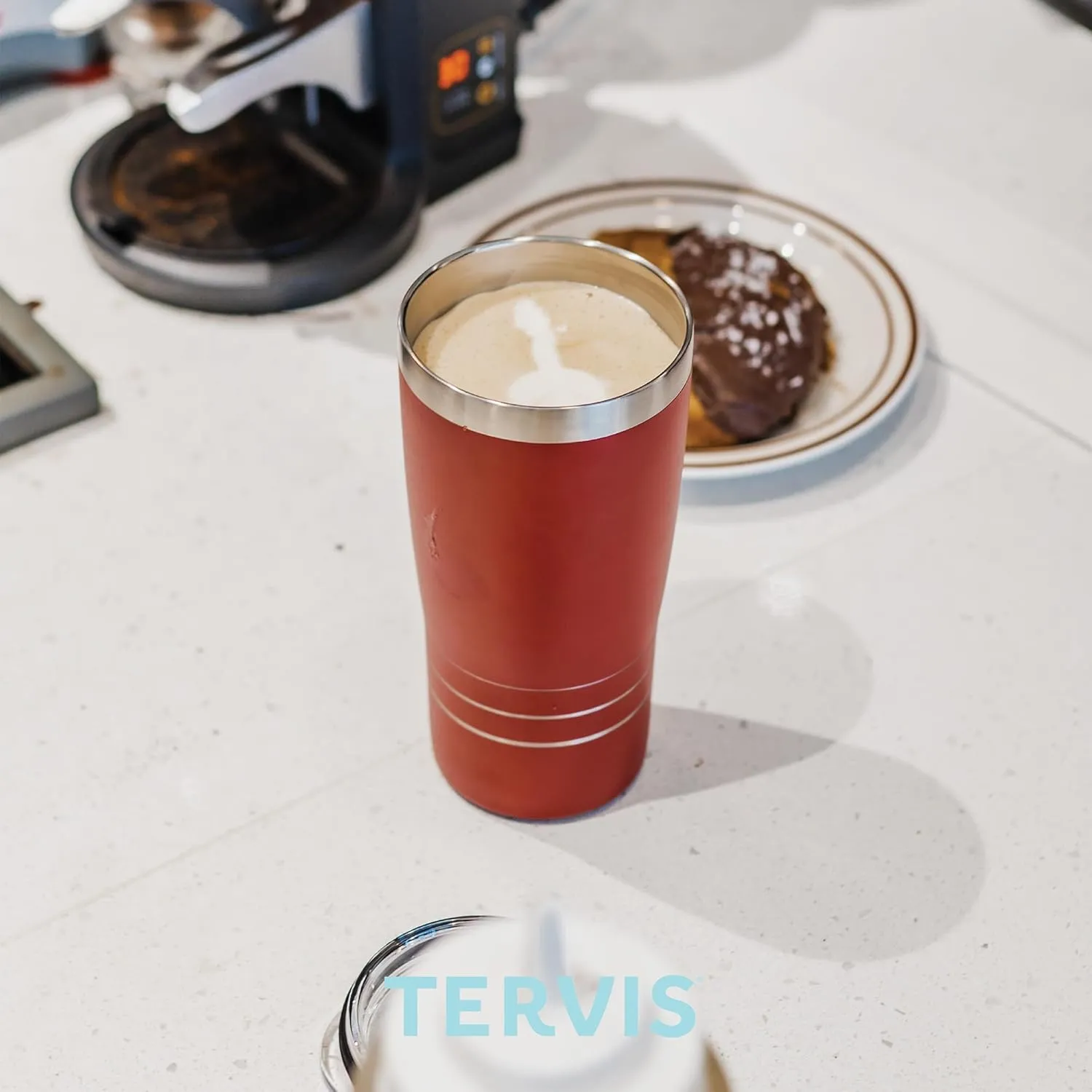 Tervis Traveler Friends Pattern Triple Walled Insulated Tumbler Travel Cup Keeps Drinks Cold & Hot, 20oz, Stainless Steel