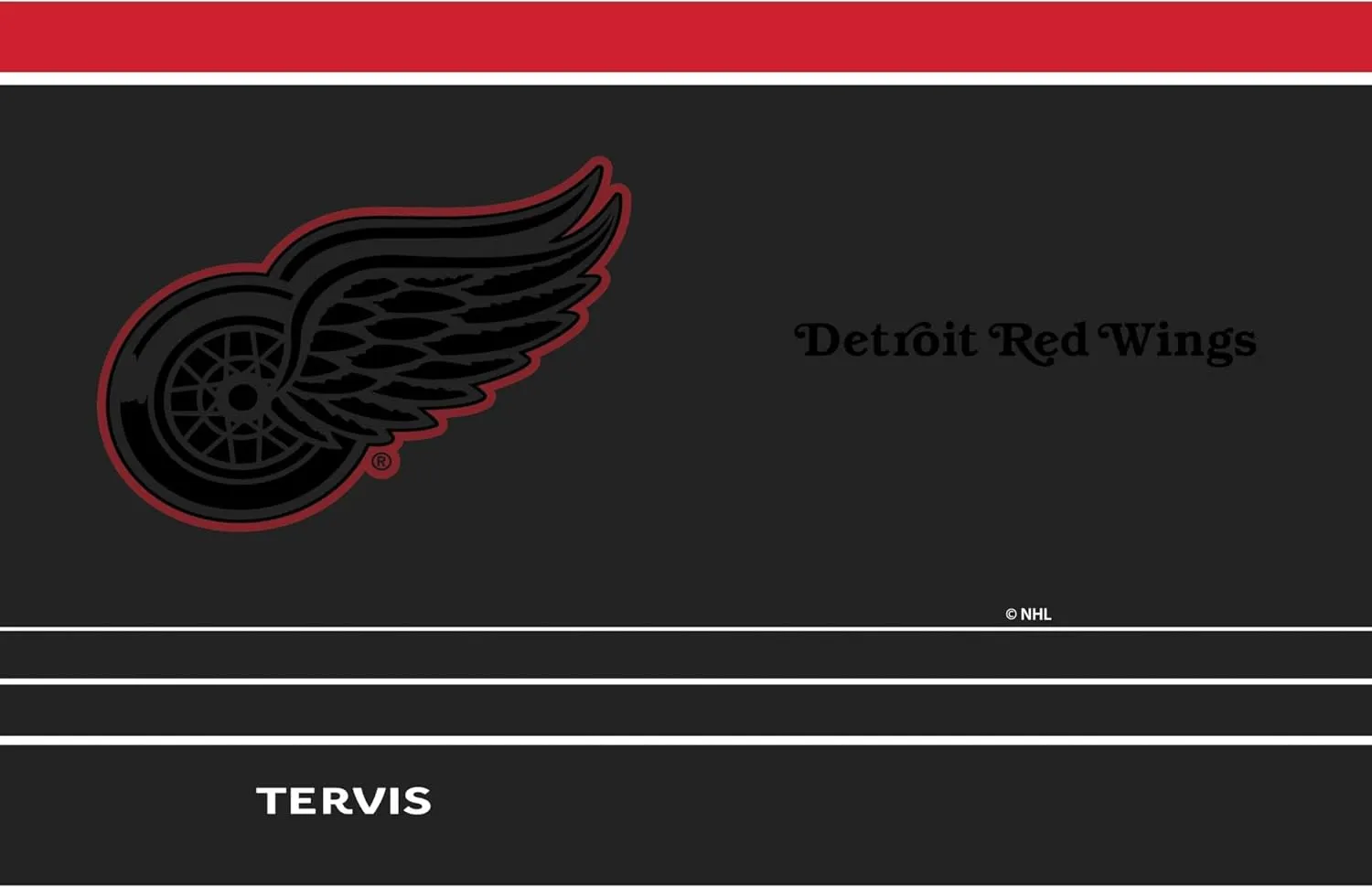 Tervis Traveler NHL Detroit Red Wings - Night Game Triple Walled Insulated Tumbler Travel Cup Keeps Drinks Cold & Hot, 30oz, Stainless Steel
