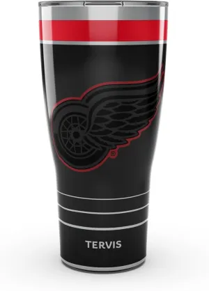 Tervis Traveler NHL Detroit Red Wings - Night Game Triple Walled Insulated Tumbler Travel Cup Keeps Drinks Cold & Hot, 30oz, Stainless Steel