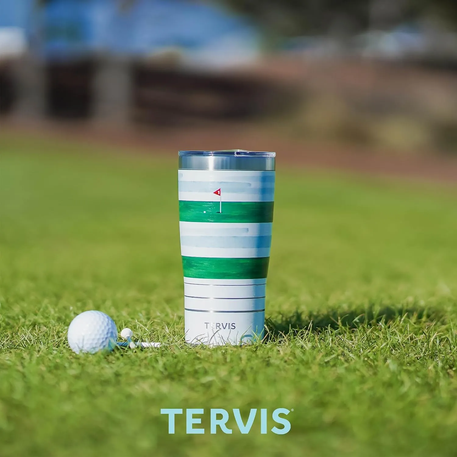 Tervis Traveler Sailor Stripes Triple Walled Insulated Tumbler Travel Cup Keeps Drinks Cold & Hot, 20oz, Stainless Steel