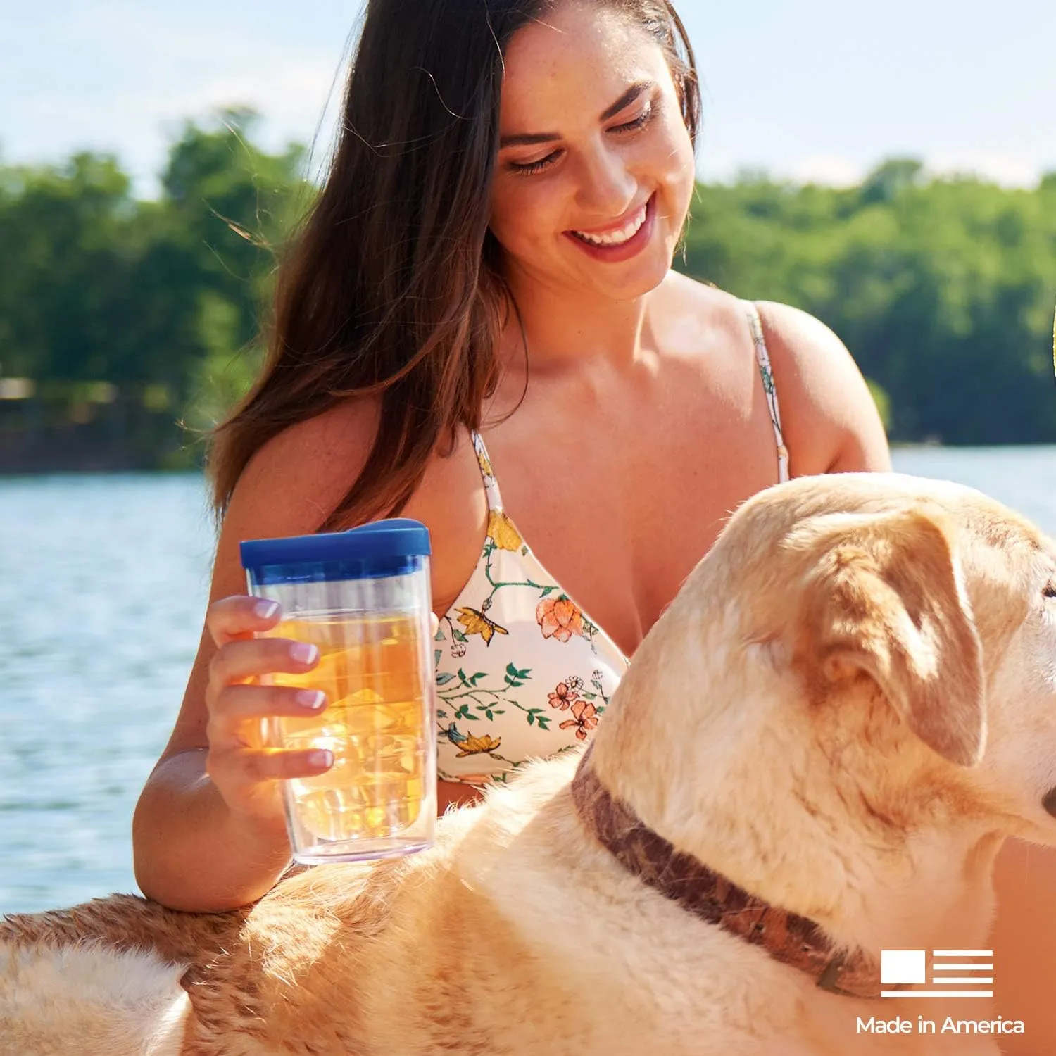Tervis Tropical Animal Collection Made in USA Double Walled Insulated Tumbler Travel Cup Keeps Drinks Cold & Hot, 16oz, Crab