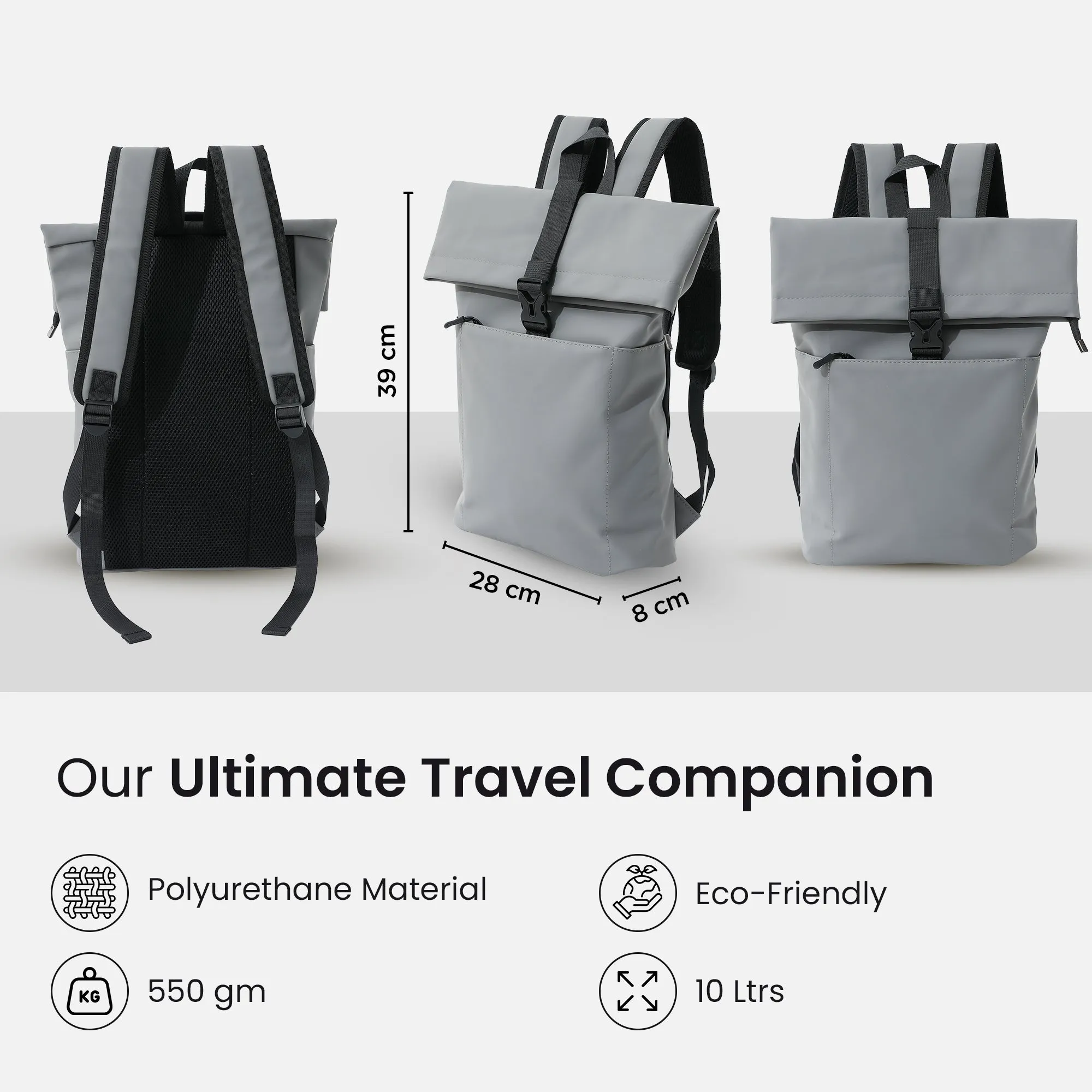 The Clownfish Pixel Series Travel Laptop Backpack - Water Resistant, Large Capacity | Adjustable Padded Straps | Grey