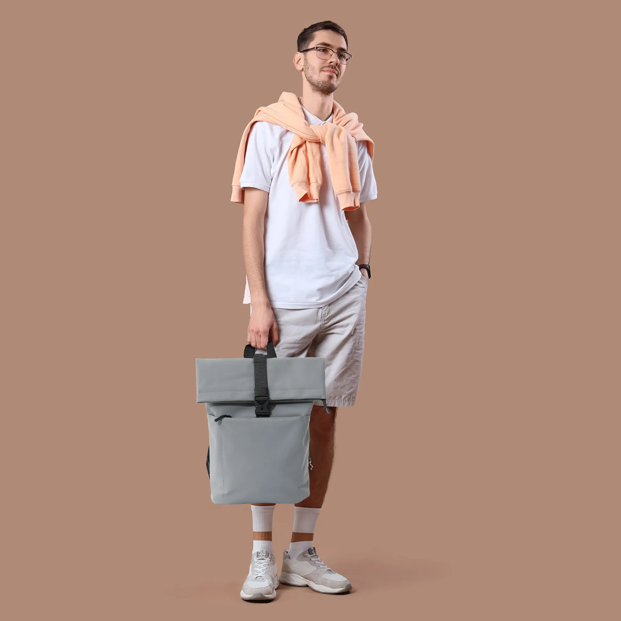 The Clownfish Pixel Series Travel Laptop Backpack - Water Resistant, Large Capacity | Adjustable Padded Straps | Grey