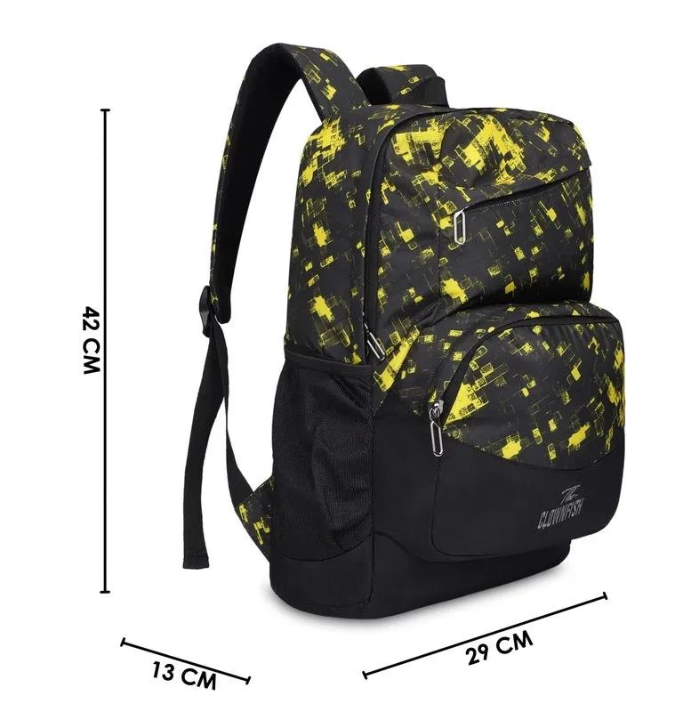 THE CLOWNFISH Valeria Polyester 16 Litres Unisex Travel Laptop Backpack for 14 inch Laptop (Arctic Blue)