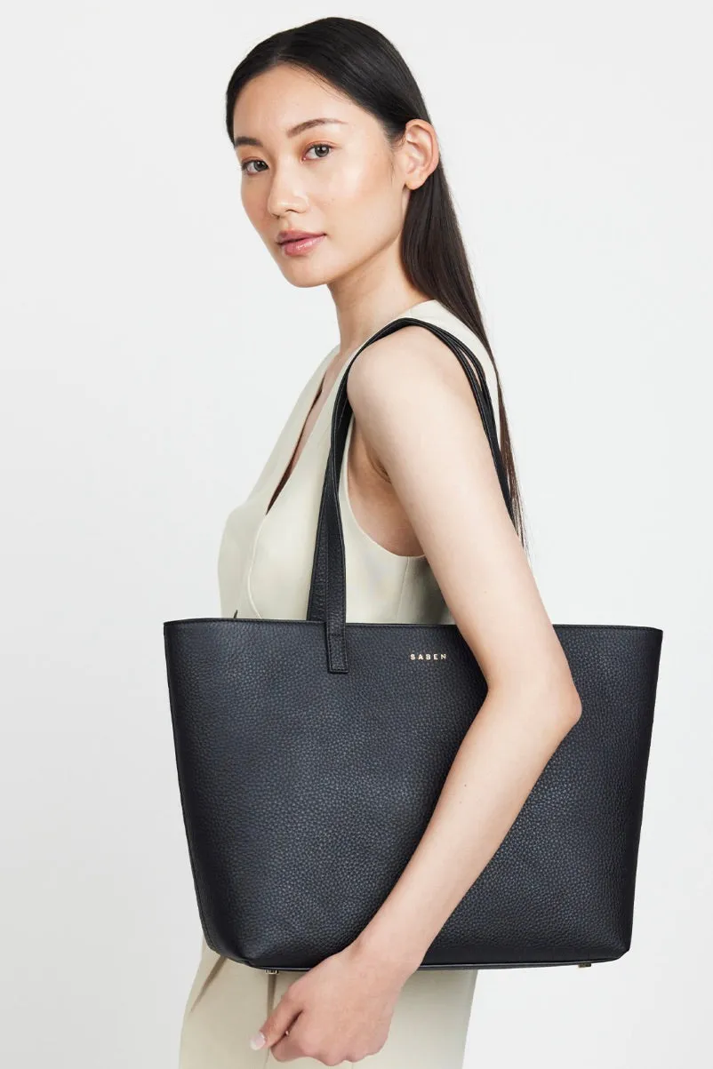 Tilbury Black   Midnight Blue Leather Shoulder Bag
