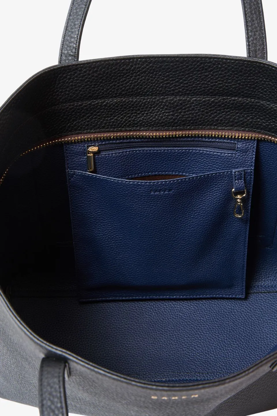 Tilbury Black   Midnight Blue Leather Shoulder Bag