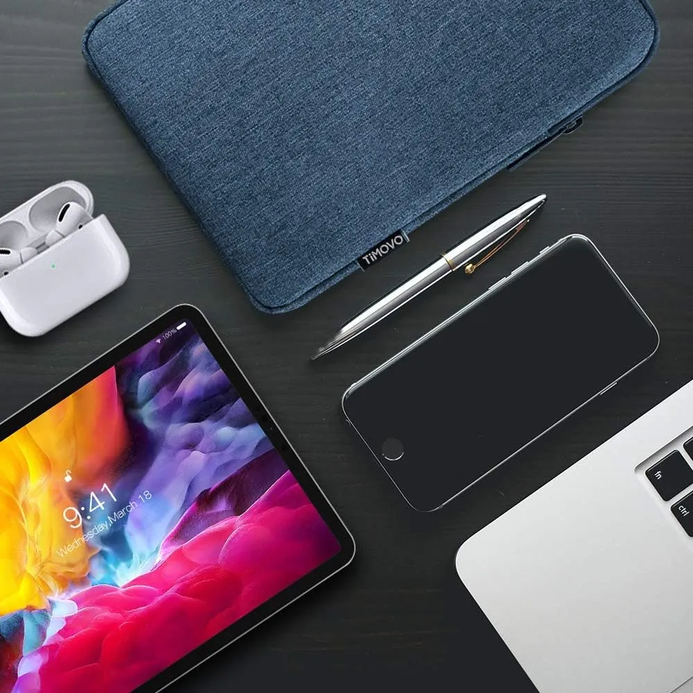 TiMOVO 9-11" Tablet Sleeve Bag for iPad 11-inch A16 2025, iPad 10th Gen. 10.9", iPad 10.2", iPad Air 11 Inch/5th/4th Gen. 10.9", Galaxy Tab A9 Plus 11", Protective Bag Fit Smart Keyboard, Blue