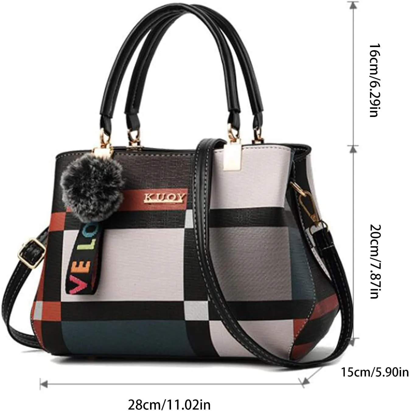 Top Handle Purses for Women Small Crossbody Bags Classic Double Zip Top Satchel Bags Medium Size Purse for Women