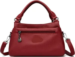 Top Layer Cowhide Handbag Solid Color Designer Women's Crossbody Bags Exquisite Hardware Shoulder Bags