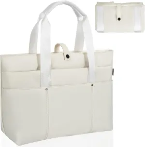 TORIBIO Tote Bag for Women, Foldable Large Tote Bag Shoulder Bag Handbag Utility Tote for Travel, Work