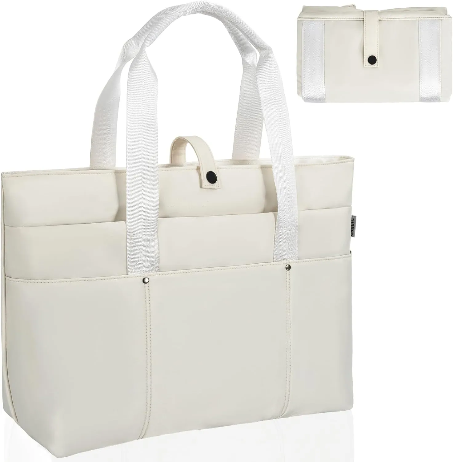 TORIBIO Tote Bag for Women, Foldable Large Tote Bag Shoulder Bag Handbag Utility Tote for Travel, Work