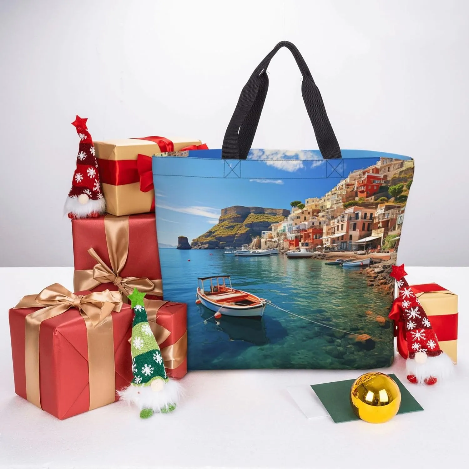 Tote Bag for Women Grocery Bag Reusable Shopping Bag Sugar Skull Rose Handbag Foldable Shoulder Bag