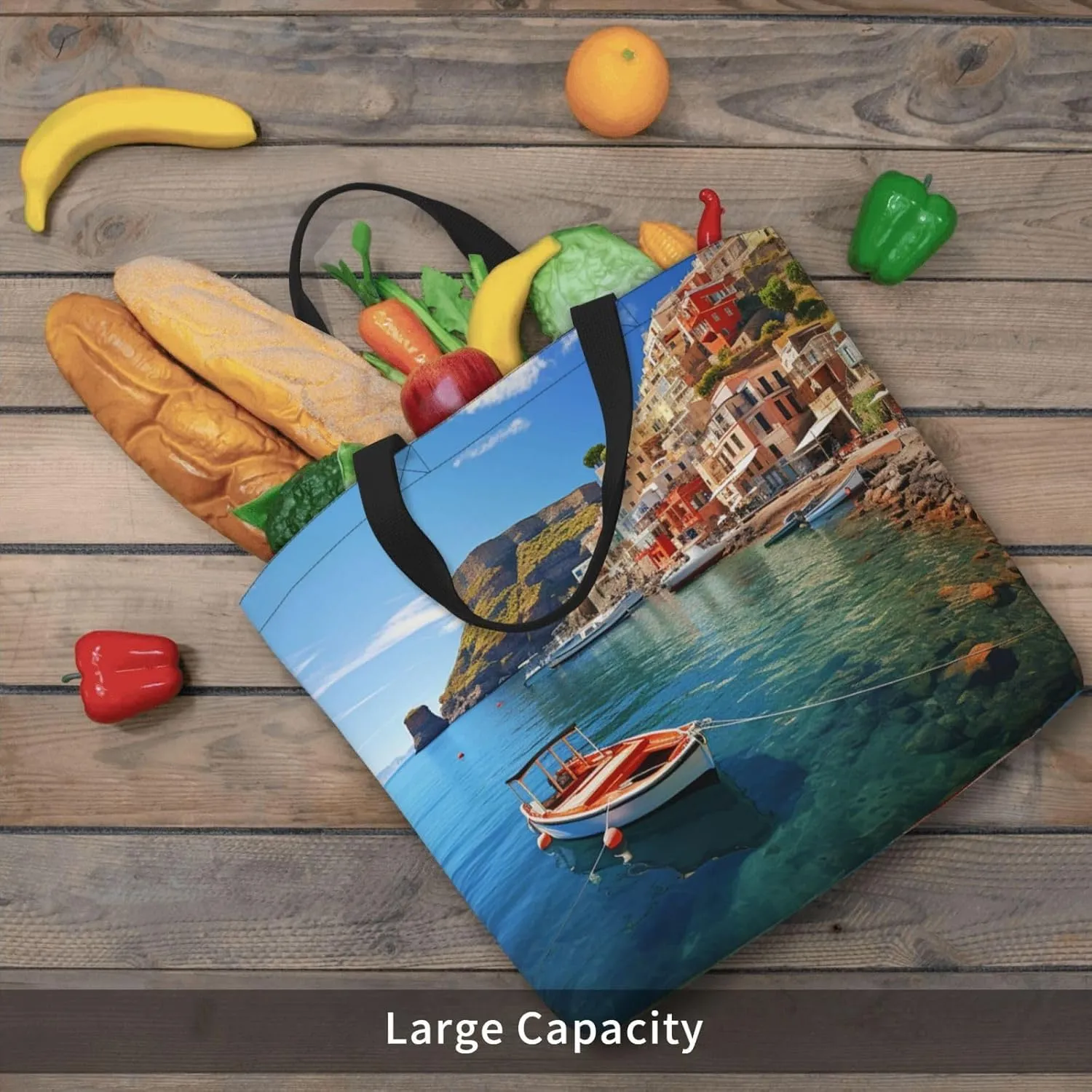 Tote Bag for Women Grocery Bag Reusable Shopping Bag Sugar Skull Rose Handbag Foldable Shoulder Bag