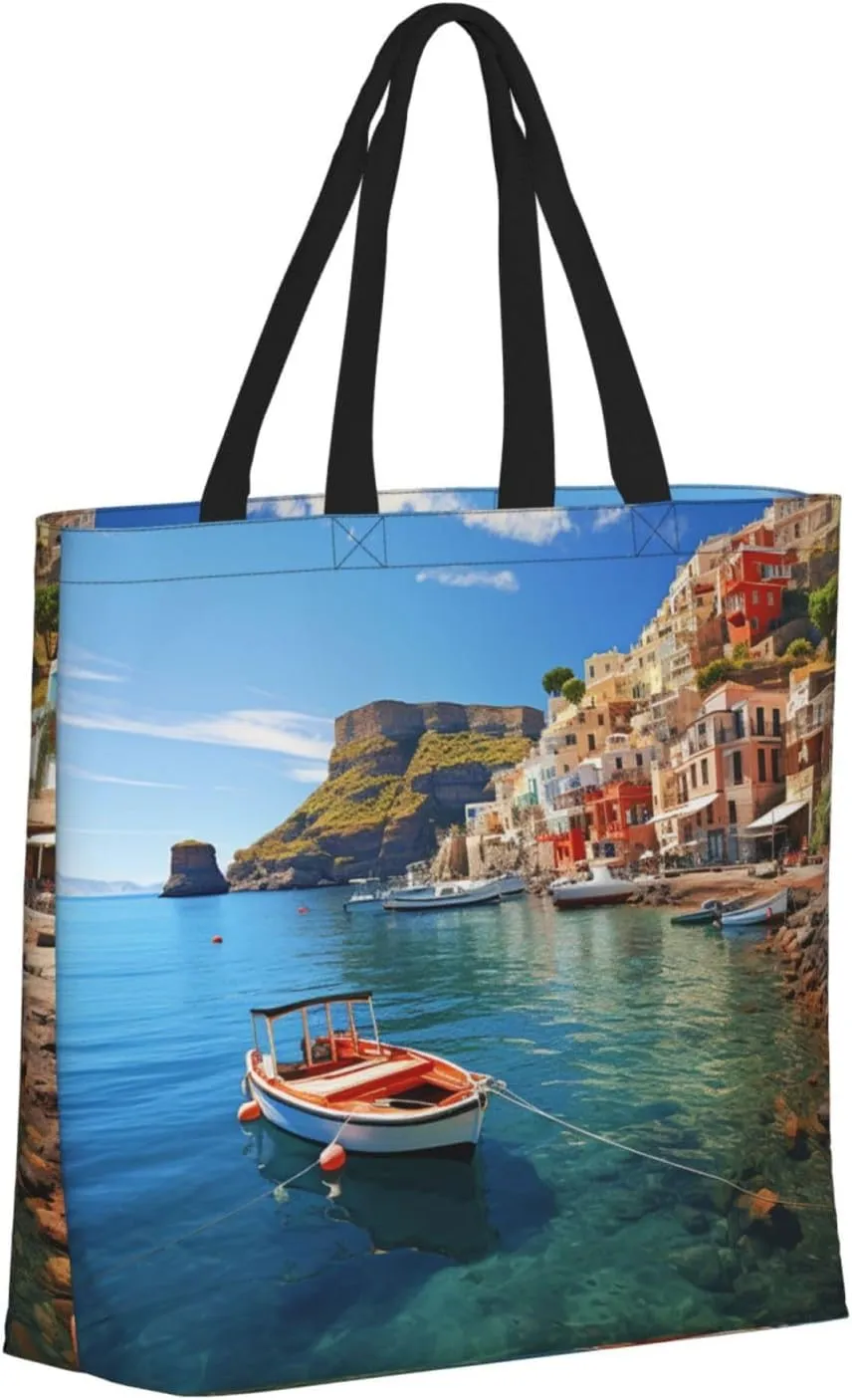 Tote Bag for Women Grocery Bag Reusable Shopping Bag Sugar Skull Rose Handbag Foldable Shoulder Bag