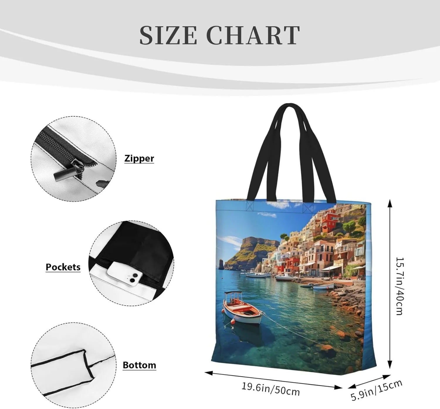 Tote Bag for Women Grocery Bag Reusable Shopping Bag Sugar Skull Rose Handbag Foldable Shoulder Bag