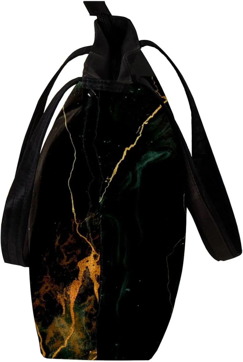 Tote Bag, Large Tote Bag, Women's Tote Handbags, Modern Minimalist Black Gold Marble Pattern, Womens Tote Bags for Work