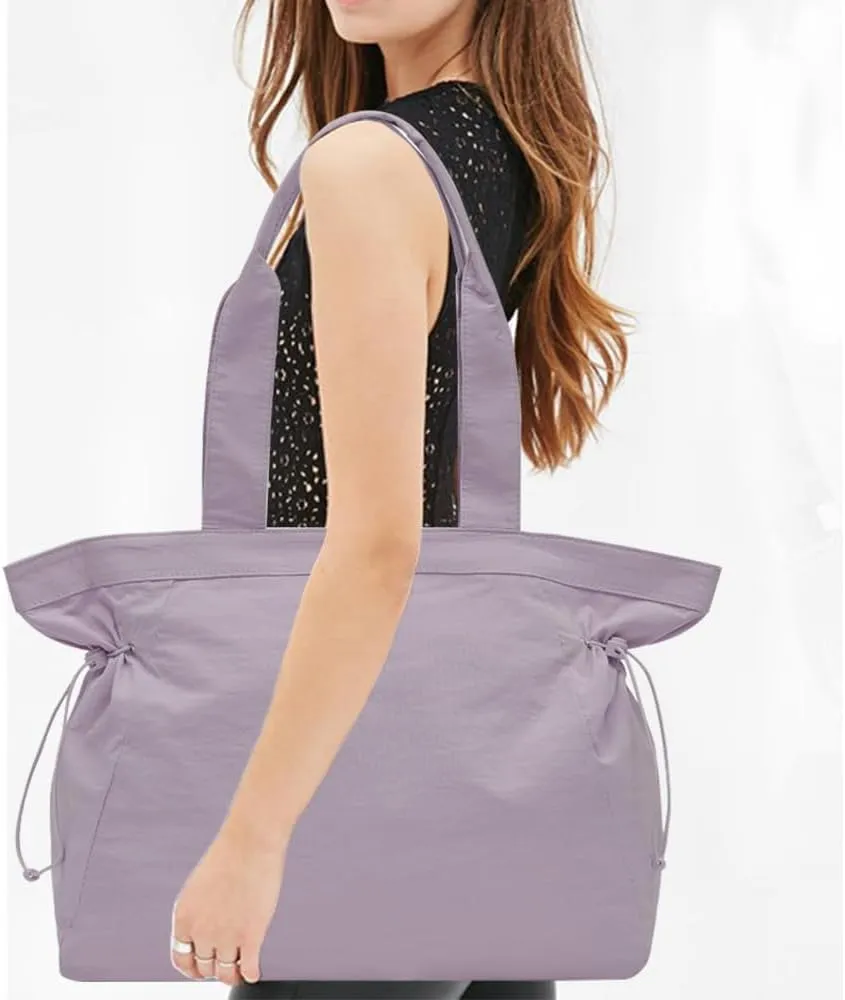 Tote Bags for Women 18L Side Cinch Hobo Bags Foldable Shopper Bag Shoulder Bag for Gym, Work, Travel