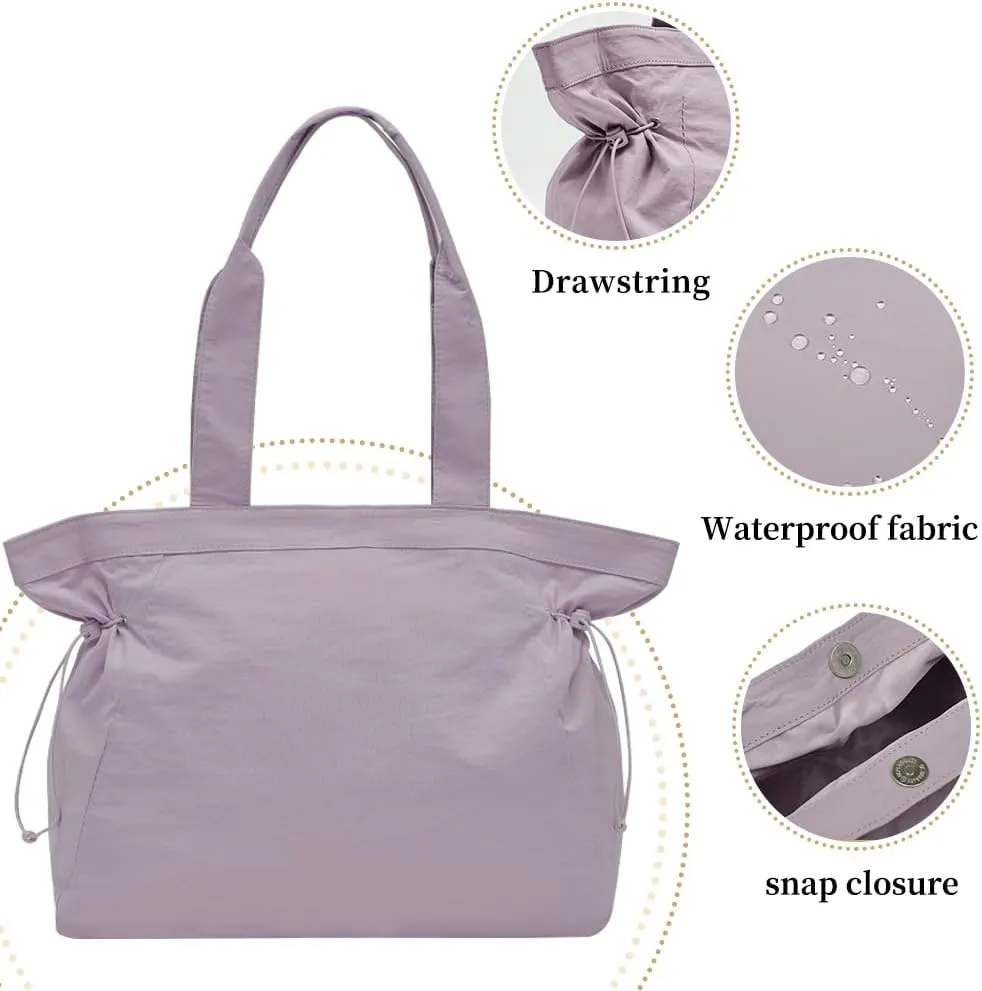 Tote Bags for Women 18L Side Cinch Hobo Bags Foldable Shopper Bag Shoulder Bag for Gym, Work, Travel