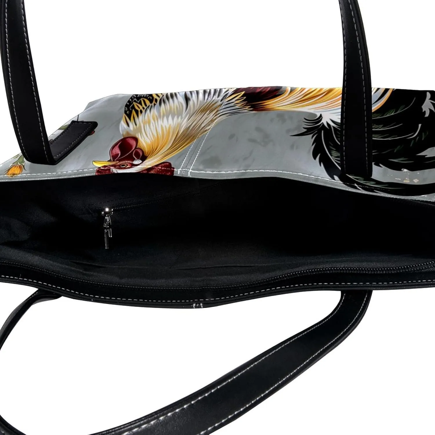 Tote Bags, Large Tote Bag, Tote Bag with Zipper, Sunflower Geometric Pattern Modern, Tote Bags Women