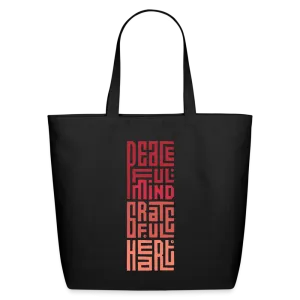 Tote Grateful Peaceful Heart Eco-Friendly Mind, Cotton Satisfaction guaranteed Reliable service