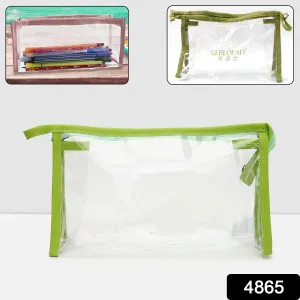 Transparent Zipper Pouch for Stationery (1 Pc)