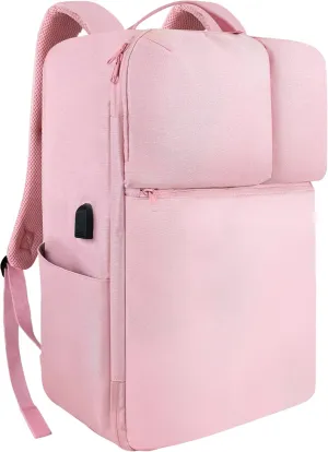 Travel Backpack for Women, 40L Carry on Travel Backpack Flight Approved, Personal Item Travel Bag with USB Charging Port and Shoe Pouch, Casual Daypack for Weekender Business and Hiking