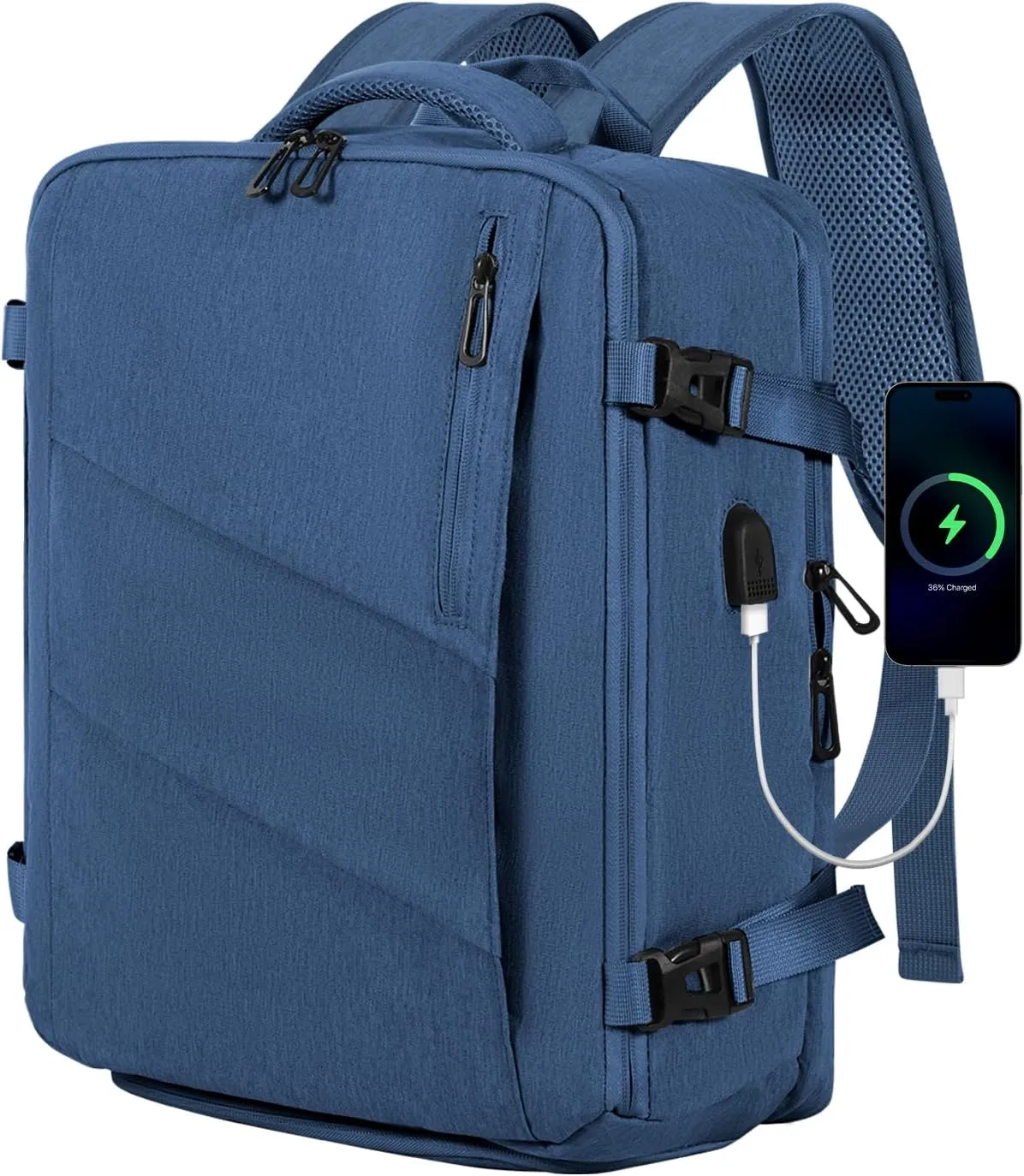 Travel Backpack Women Men, Carry on 18x14x8 inches Personal Item Backpacks, Spirit Frontier Airlines Approved Casual Daypacks (Dark Blue, Large)