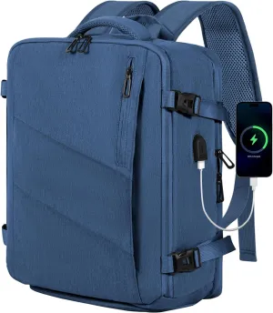 Travel Backpack Women Men, Carry on 18x14x8 inches Personal Item Backpacks, Spirit Frontier Airlines Approved Casual Daypacks (Dark Blue, Large)