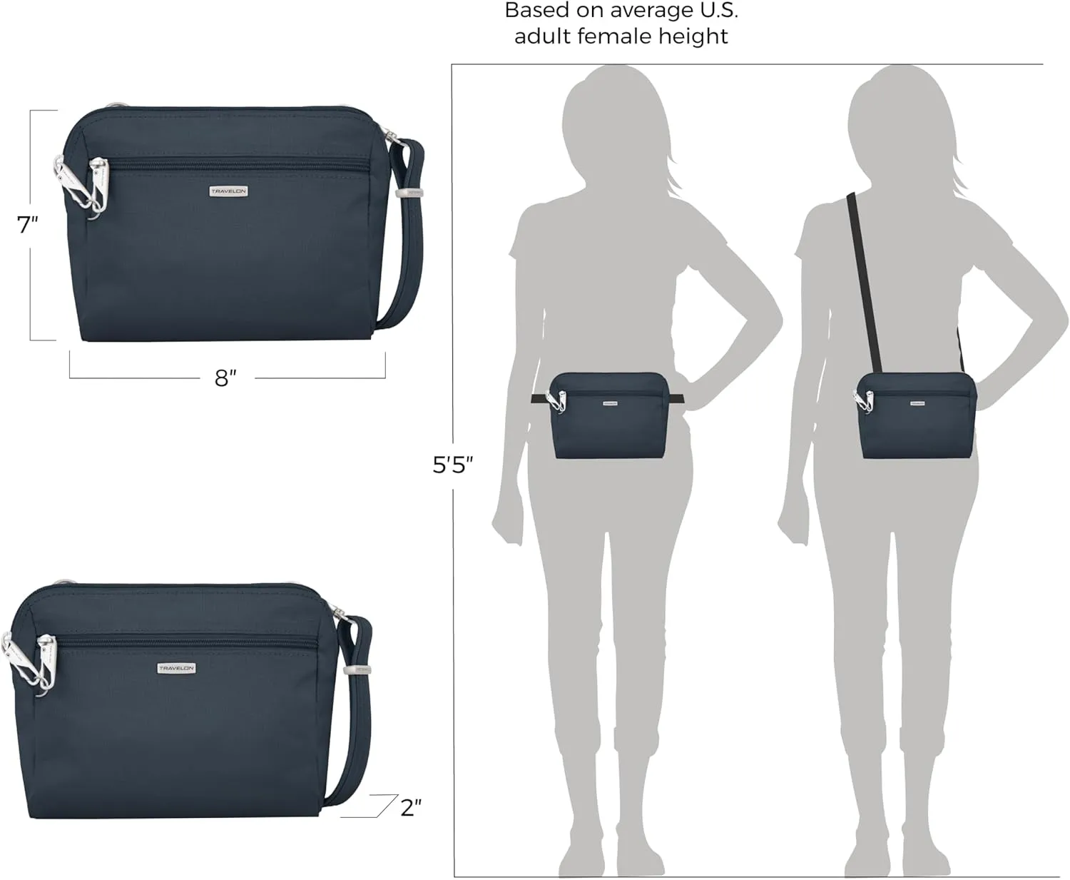 Travelon Anti-Theft Classic Convertible Crossbody & Waist Pack
