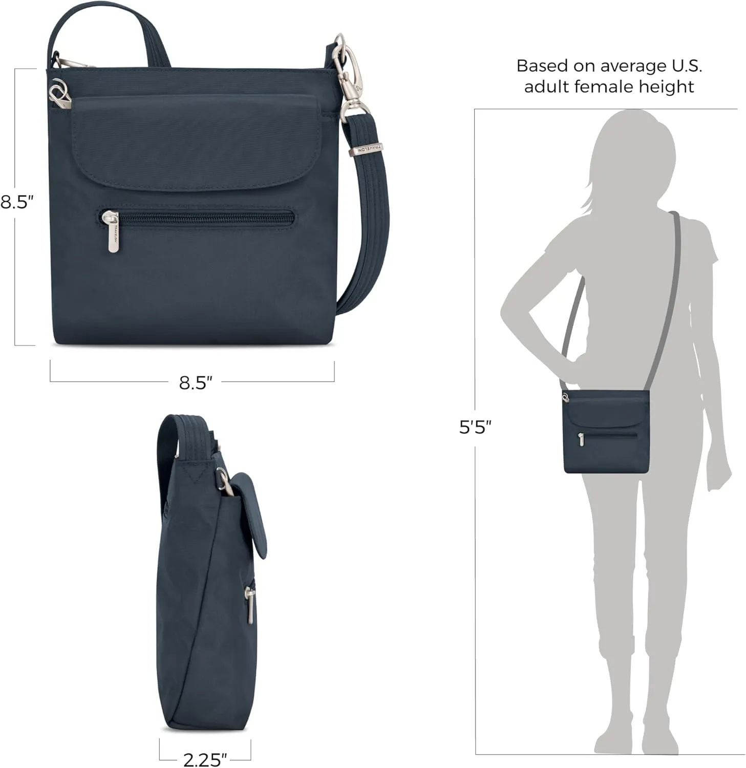 Travelon Anti-Theft Classic Mini Shoulder Bag