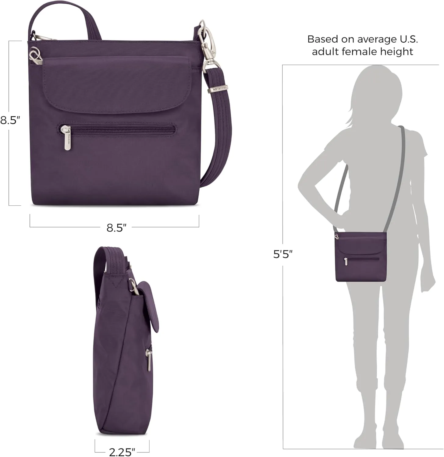 Travelon Anti-Theft Classic Mini Shoulder Bag