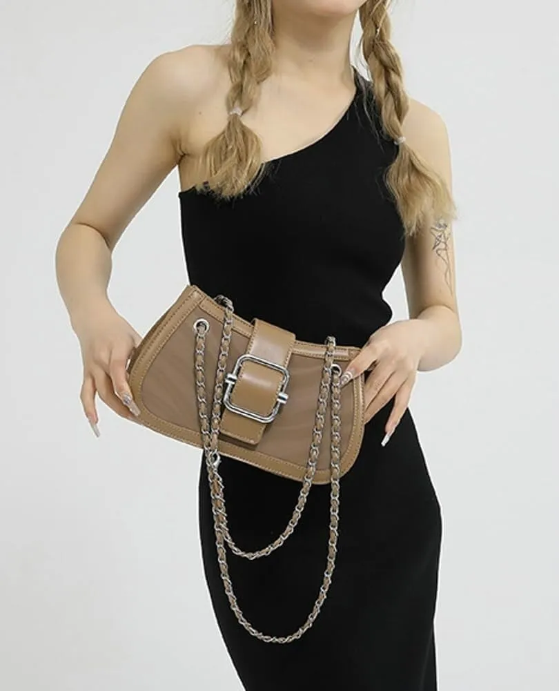 Trendy 2025 Vegan Leather Shoulder Bag for Women: Y2k Crossbody Hobo Tote with Top Handle Satchel Style