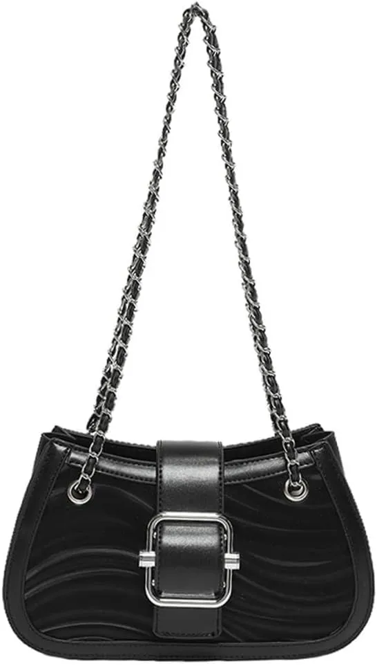 Trendy 2025 Vegan Leather Shoulder Bag for Women: Y2k Crossbody Hobo Tote with Top Handle Satchel Style
