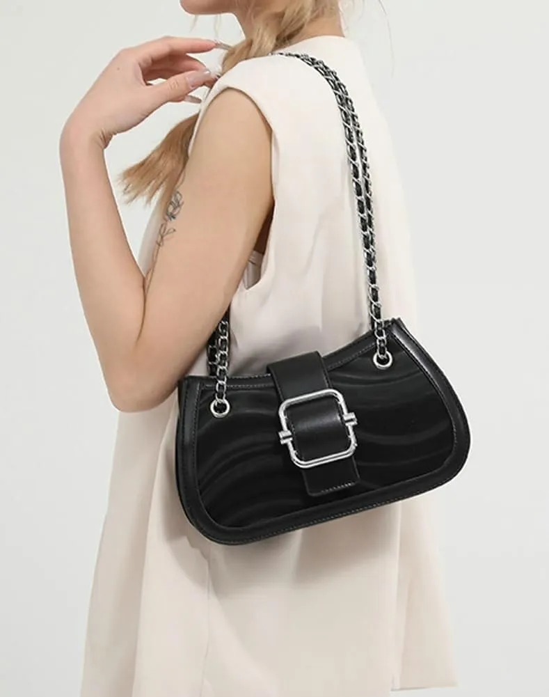 Trendy 2025 Vegan Leather Shoulder Bag for Women: Y2k Crossbody Hobo Tote with Top Handle Satchel Style