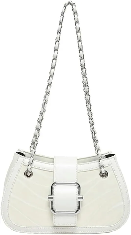 Trendy 2025 Vegan Leather Shoulder Bag for Women: Y2k Crossbody Hobo Tote with Top Handle Satchel Style