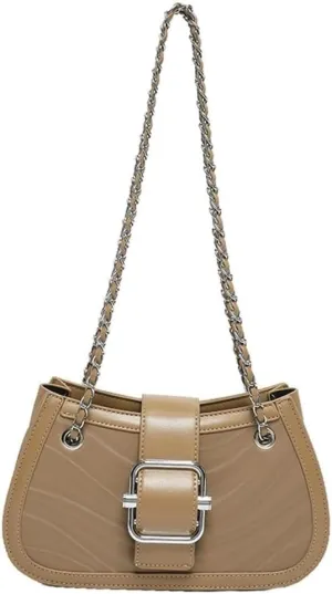 Trendy 2025 Vegan Leather Shoulder Bag for Women: Y2k Crossbody Hobo Tote with Top Handle Satchel Style