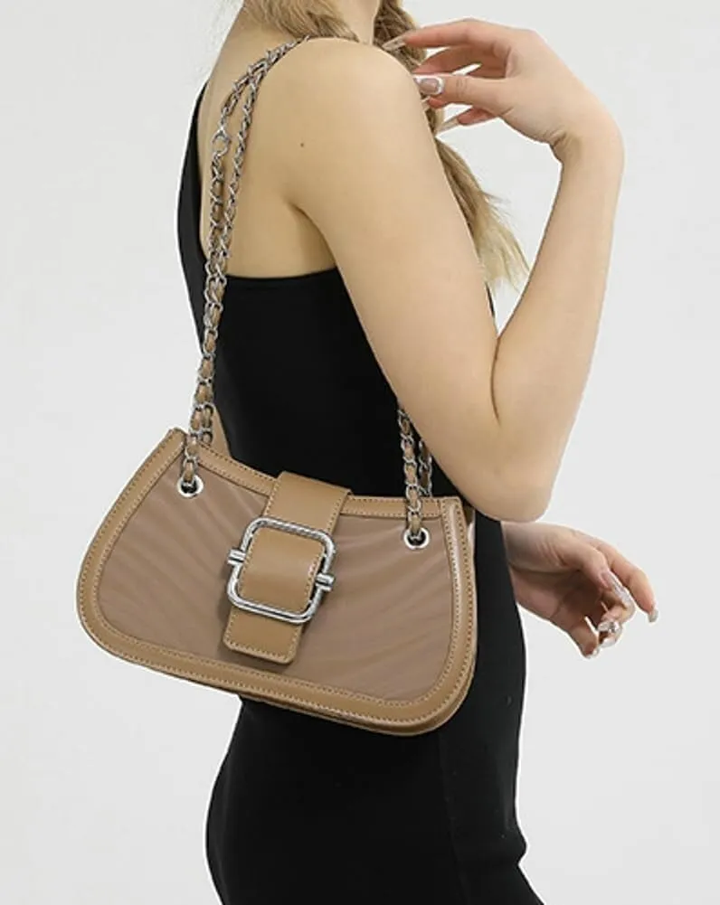 Trendy 2025 Vegan Leather Shoulder Bag for Women: Y2k Crossbody Hobo Tote with Top Handle Satchel Style
